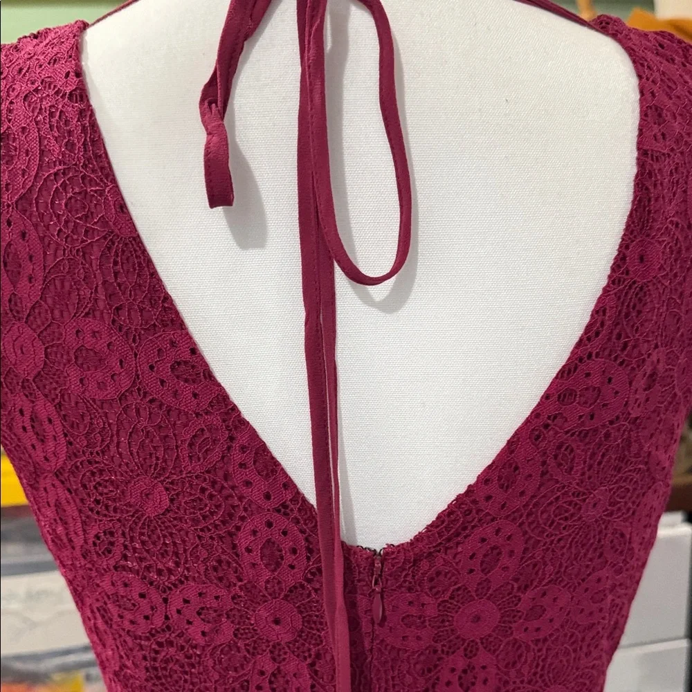 Sundance burgundy Lace Maxi Dress size M NWT  maxi - Picture 6 of 14